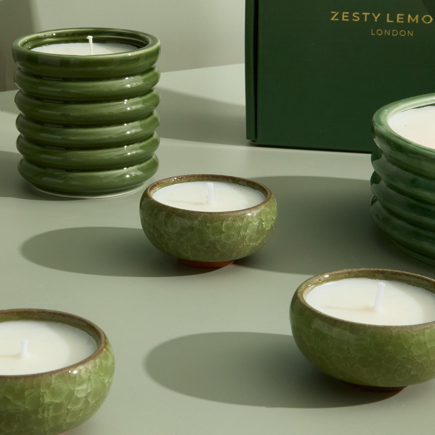 Contemporary Kiln Large Olive Candle