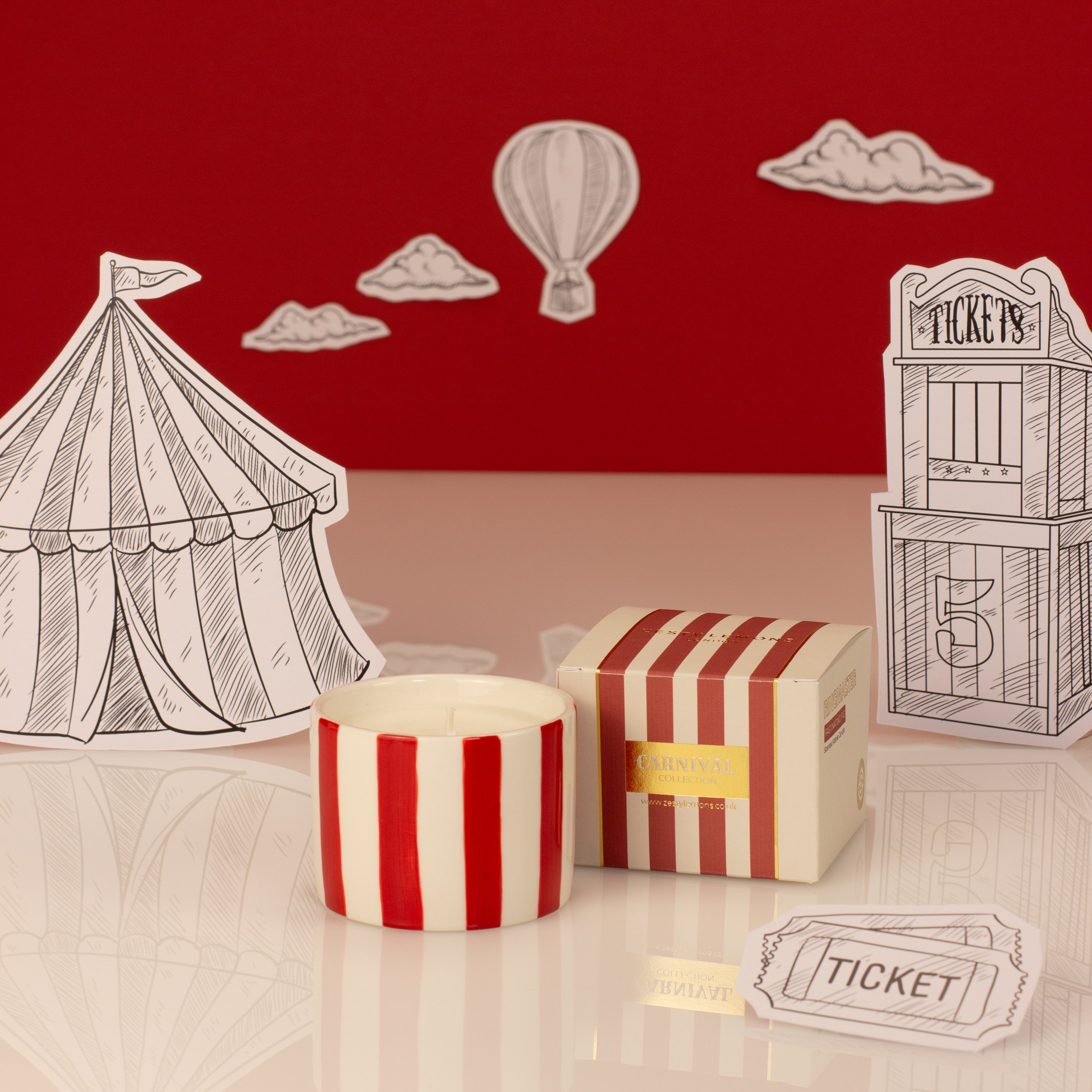 Carnival: Ringmaster Red Votive Candle - Plum & Pomegranate