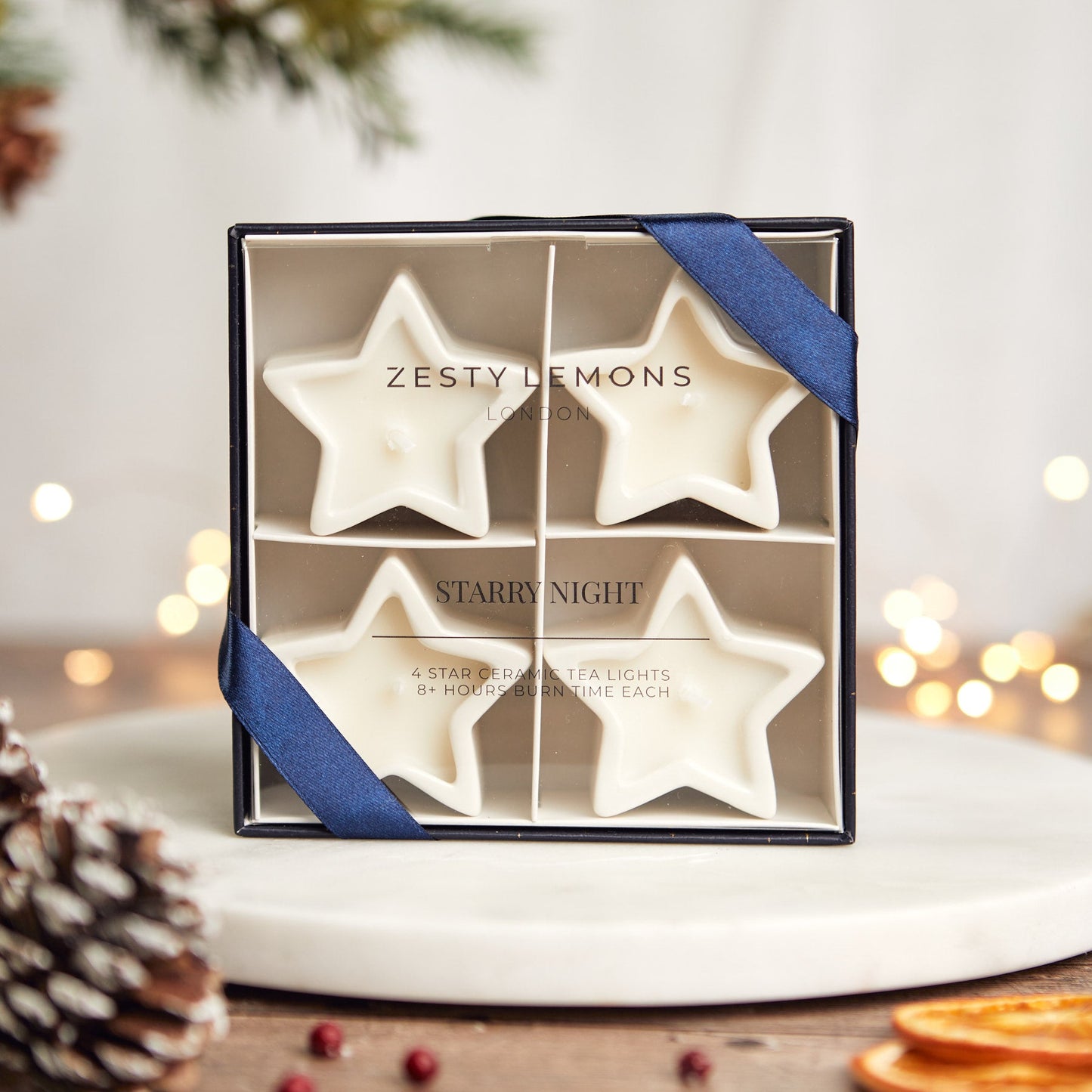 Star Tea Lights (Box of 4) - Starry Night