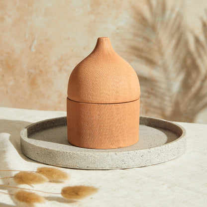 Marrakesh: Rounded Terracotta Candle - Passionfruit & Vanilla