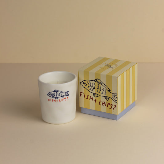 St Ives Beach Club: Fish & Chips Candle - Tomato Leaf