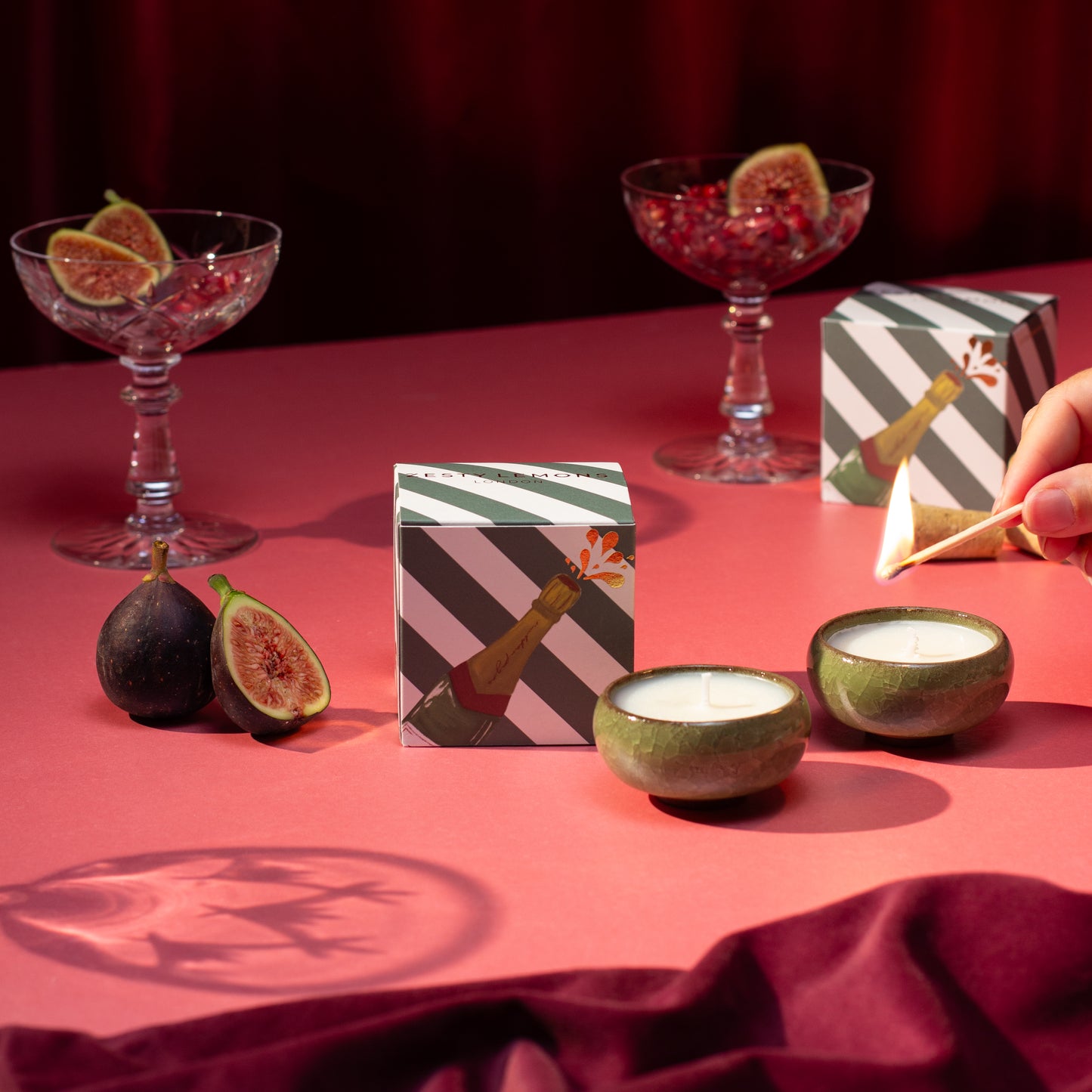 Sparkle Season: Celebrate Tea Lights (Box of 2) - Pink Fizz & Polemo